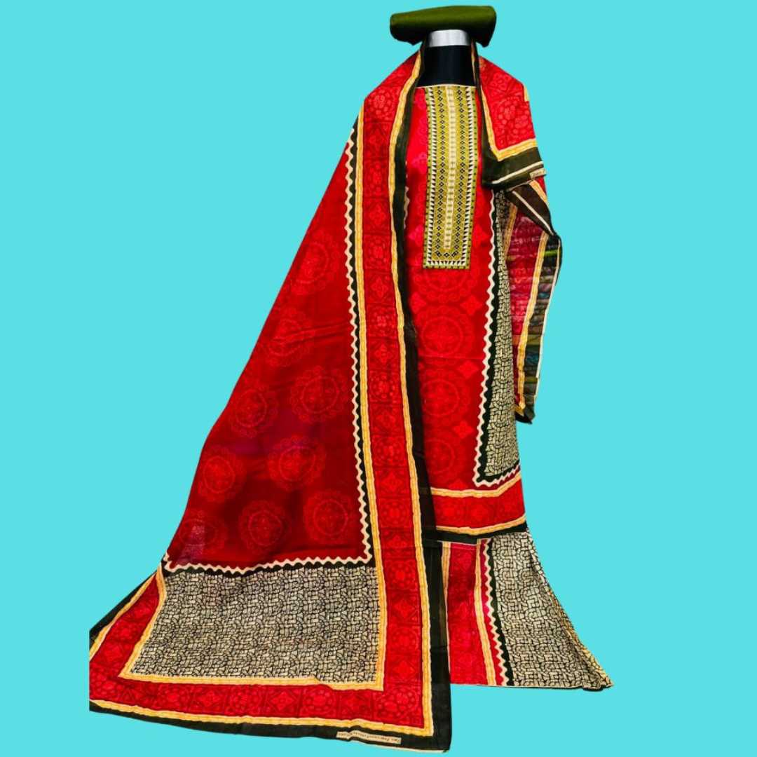 জামজম প্যাটার্ন, থ্রি-পিস, পিওর সুতি থ্রি-পিস, কটন থ্রি-পিস, মহিলাদের থ্রি-পিস, বাংলাদেশ থ্রি-পিস, জামজম ডিজাইন