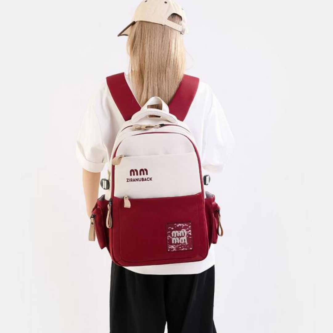 Red,Stain-Resistant,School,Backpack,for,Middle,School,,High,School,&,College,Students
