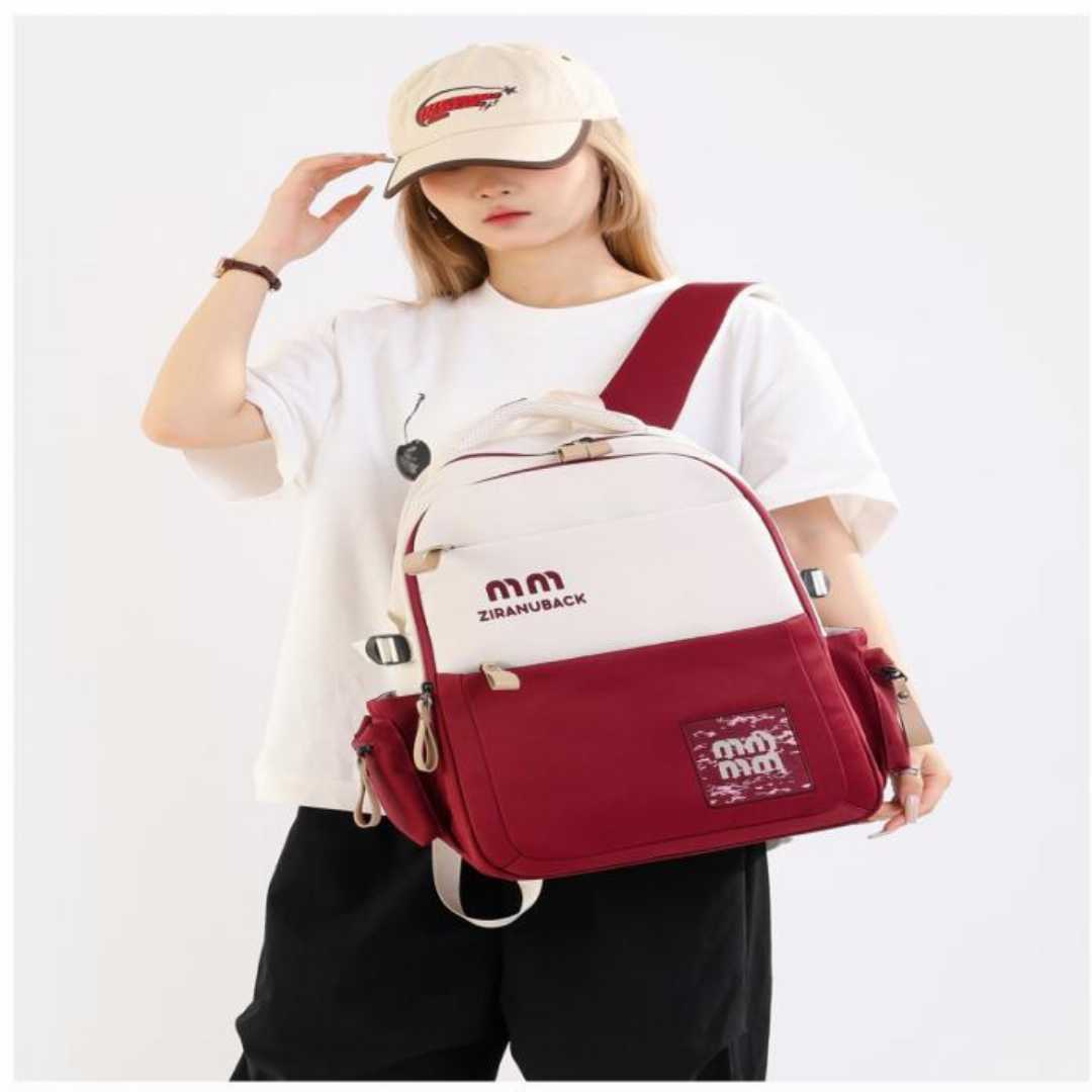 Red,Stain-Resistant,School,Backpack,for,Middle,School,,High,School,&,College,Students