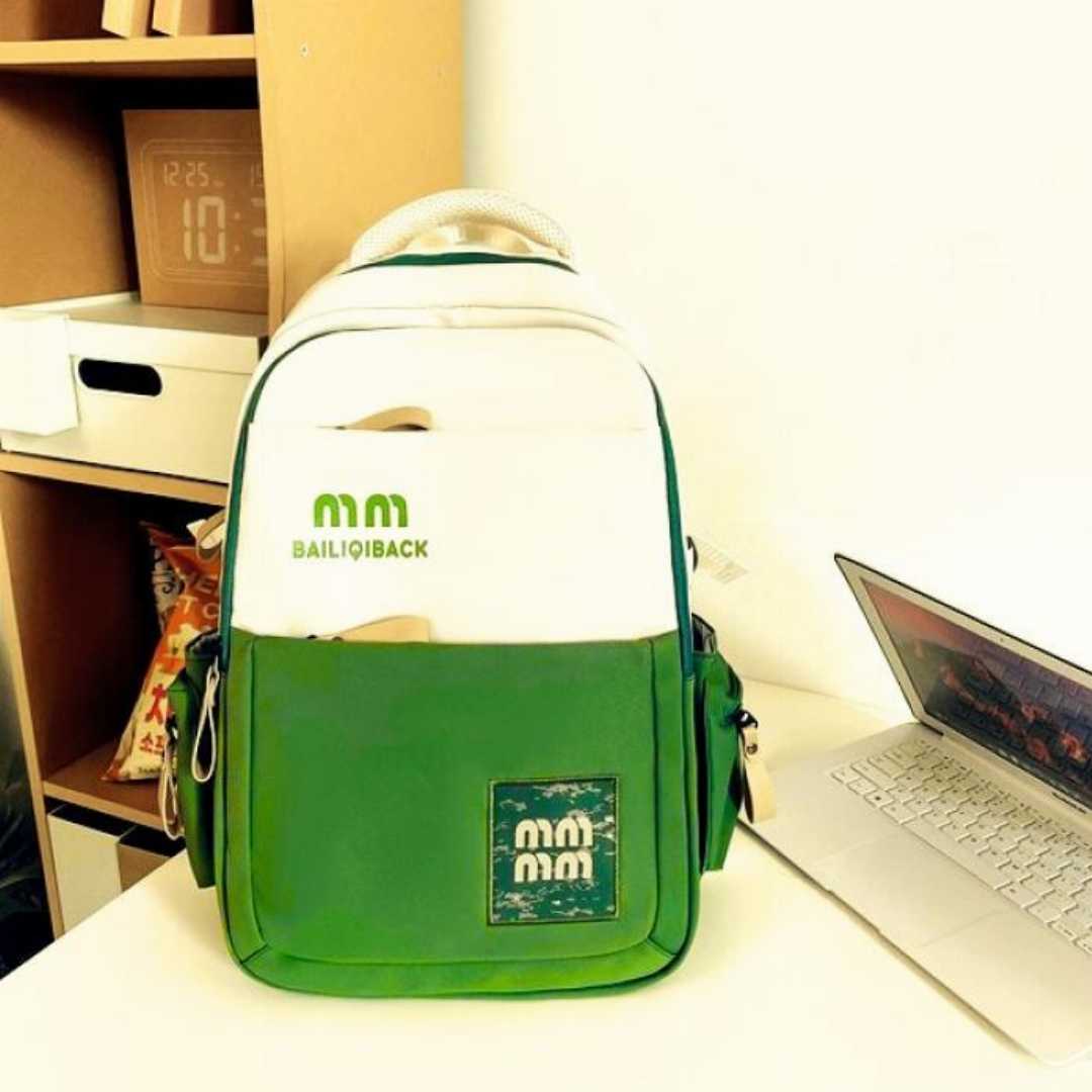 Green,Stain-Resistant,School,Backpack,for,Middle,School,,High,School,&,College,Students