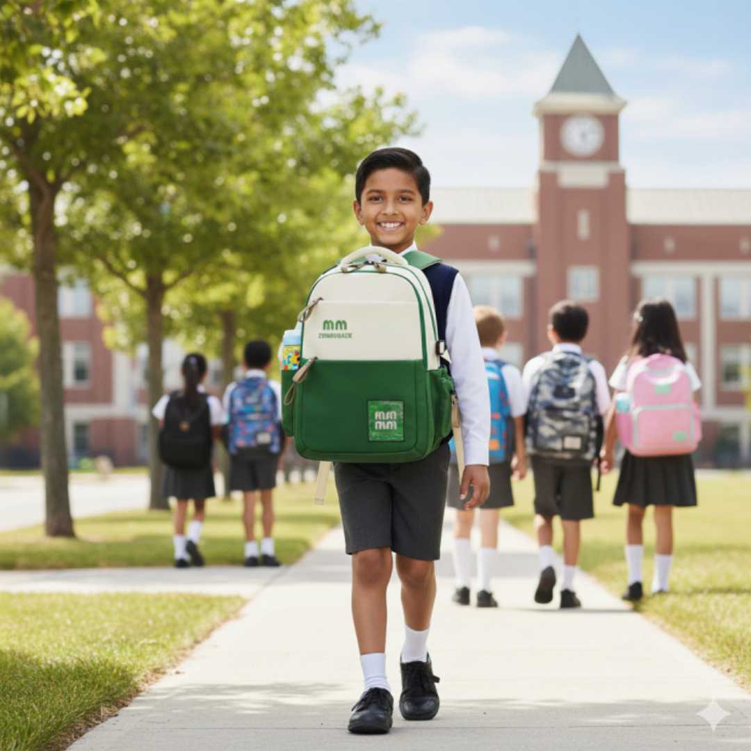 Green,Stain-Resistant,School,Backpack,for,Middle,School,,High,School,&,College,Students