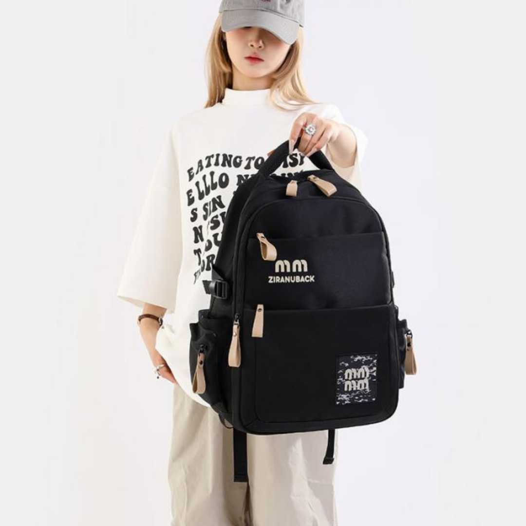 Black,Stain-Resistant,School,Backpack,for,Middle,School,,High,School,&,College,Students