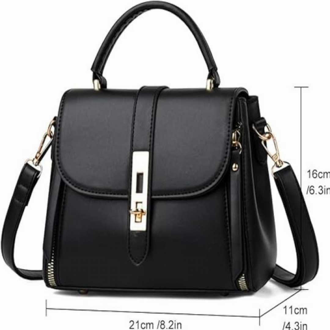 High Quality Leather Kangaroo Handbag for Women – Black