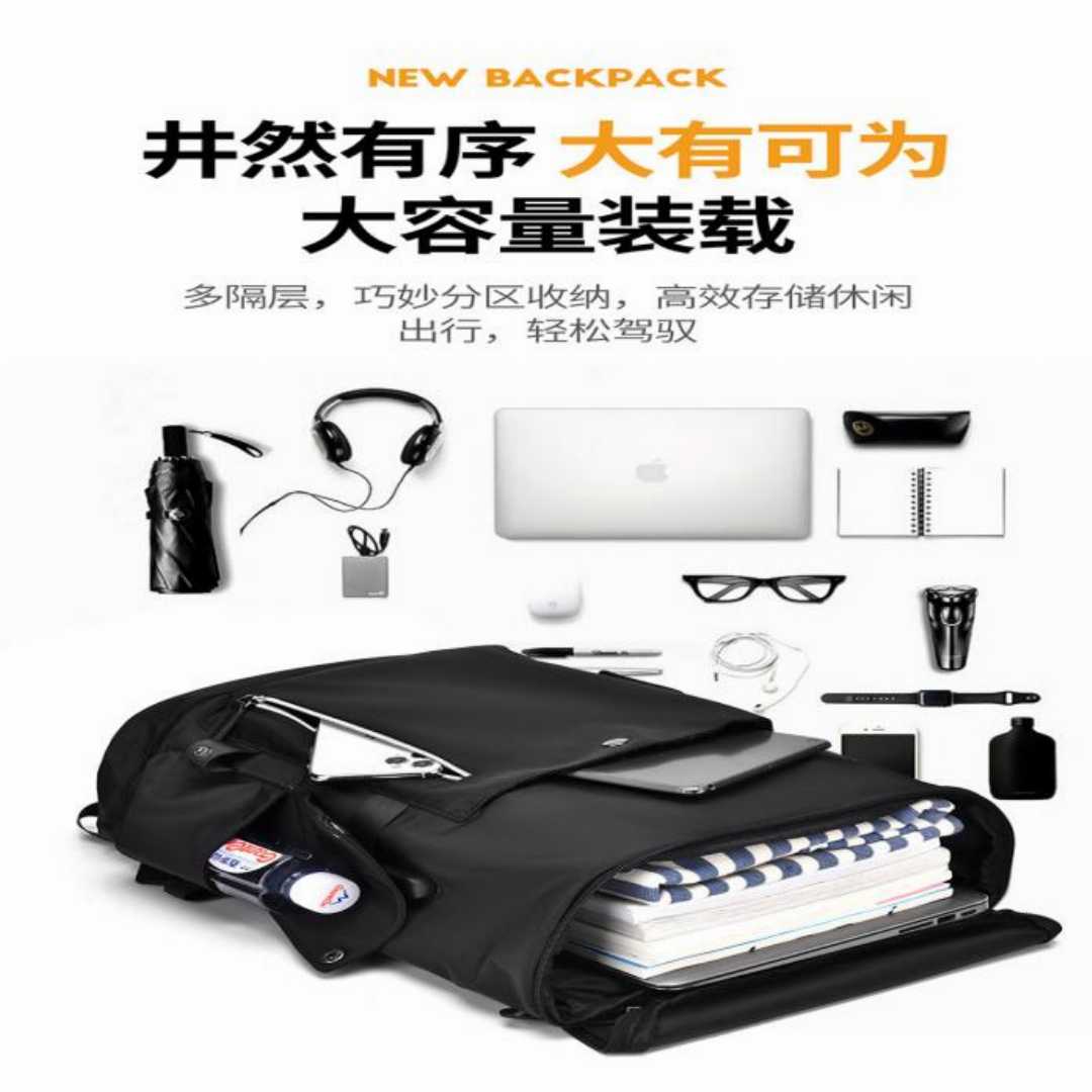 Large,Capacity,College,&,Travel,Backpack,–,Black |,Waterproof,Laptop,Backpack