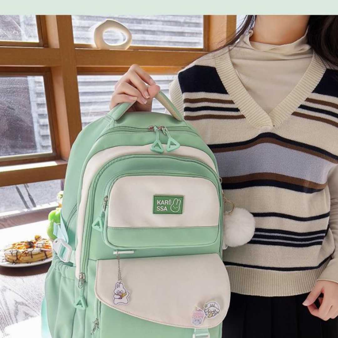 đ Premium Kids School Backpack Combo (Any 2 Bags) â Purple, Mint Green, Black & Pink | Only ā§ŗ1600