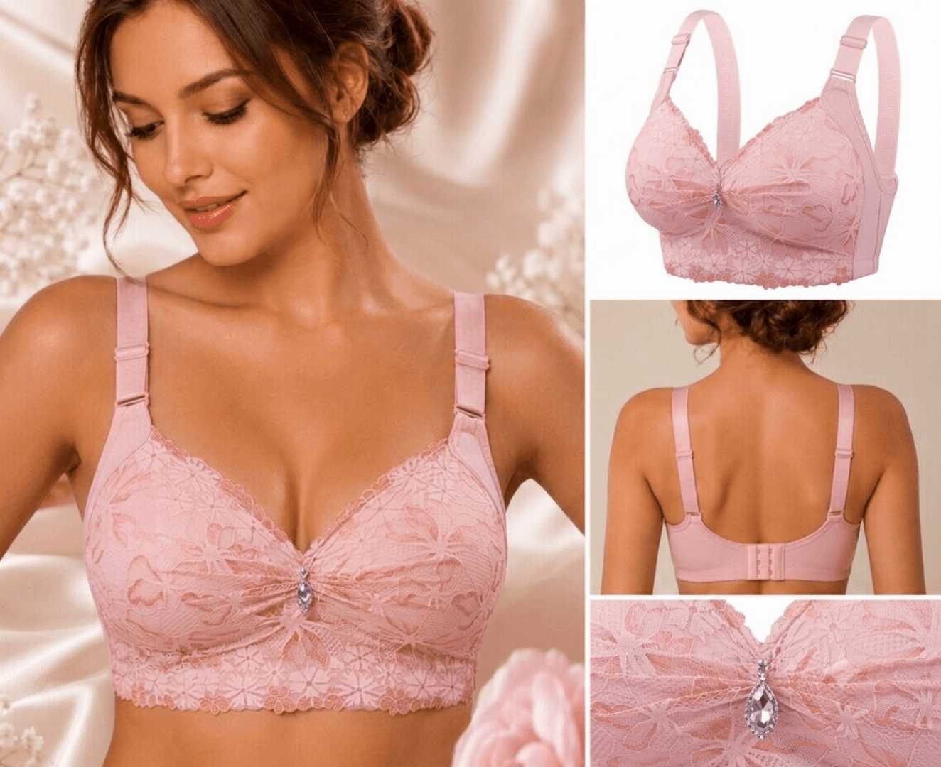 💜6 Pcs China Eye-Catching Round Shape Bra-Onion + Red + Cream + Green + Light Pink + Black Combo💜