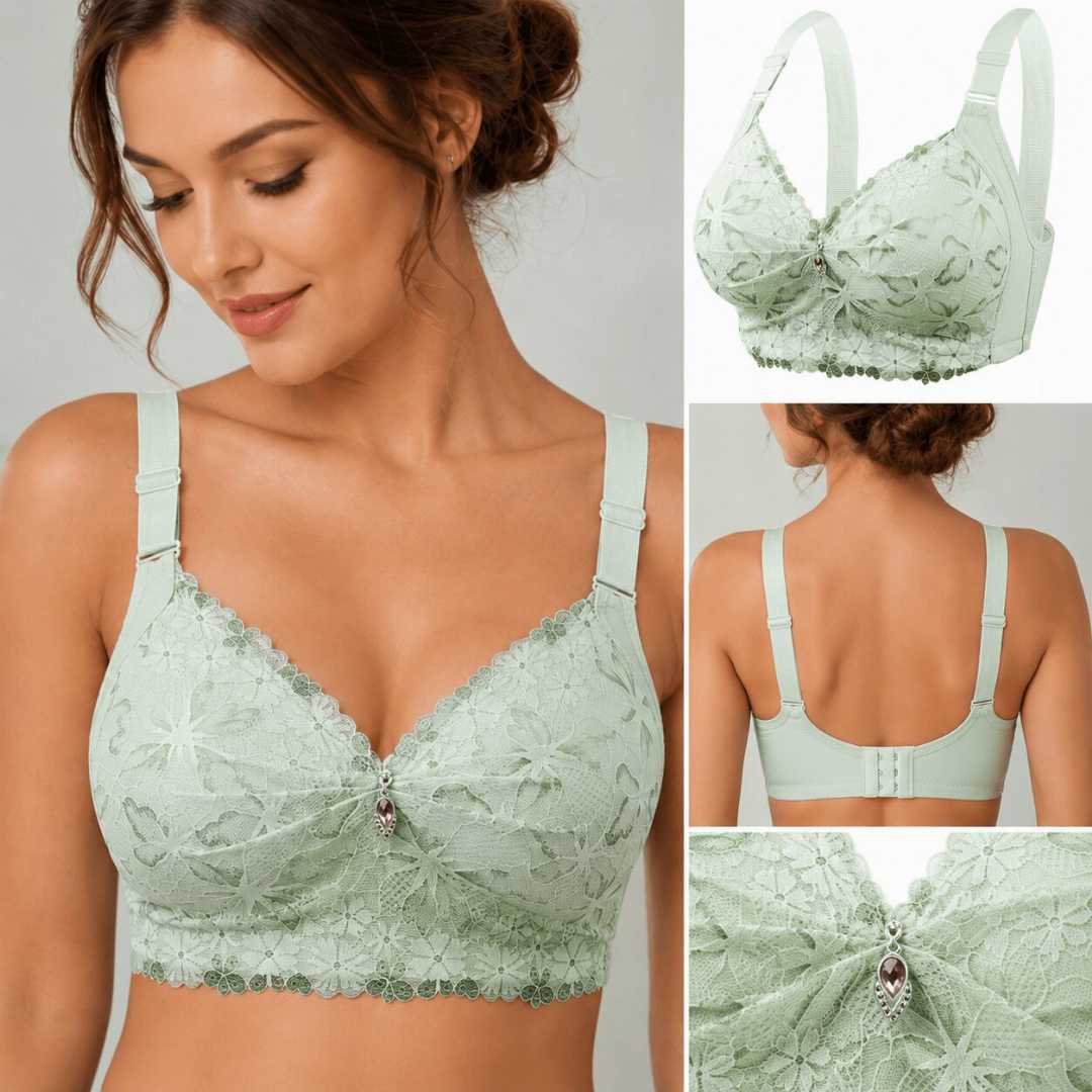 💜5 Pcs China Eye-Catching Round Shape Bra- Onion + Red + Cream + Green + Light Pink Combo💜